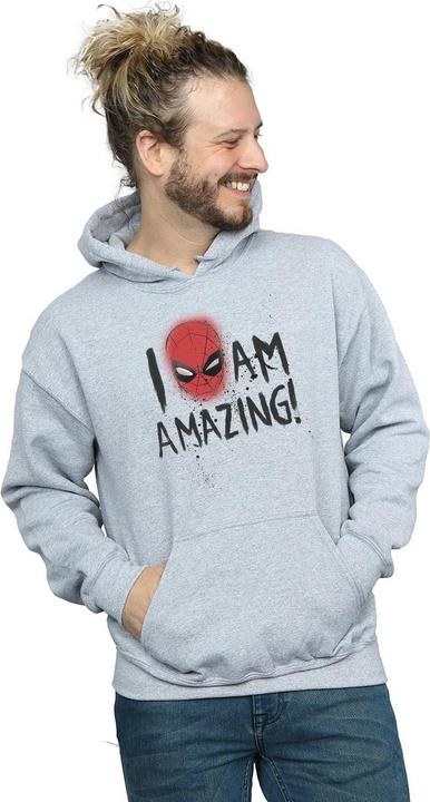 Actual product image Mens Spider-Man I Am Amazing Hoodie (L)