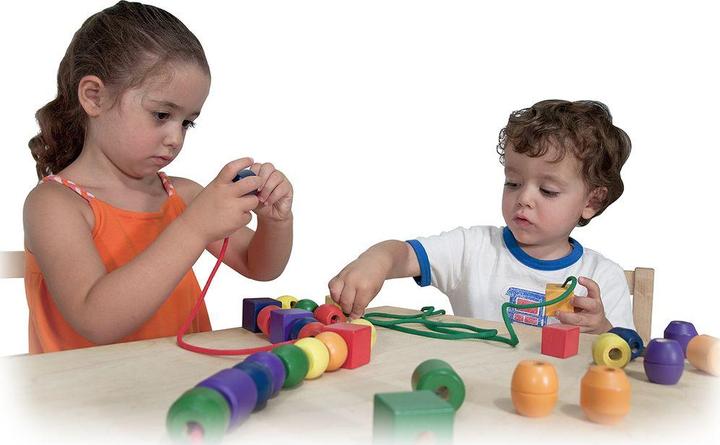Image du produit Melissa & Doug Premières perles de bois à enfiler