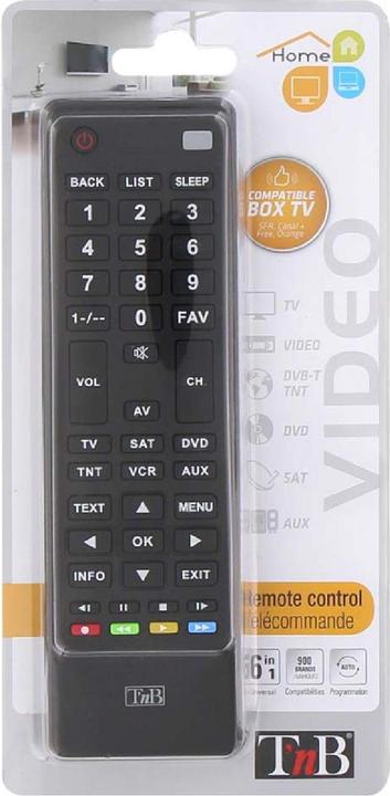 Immagine prodotto T'nB Telecomando universale 6 in 1 (Telecomando universale, Infrarossi)