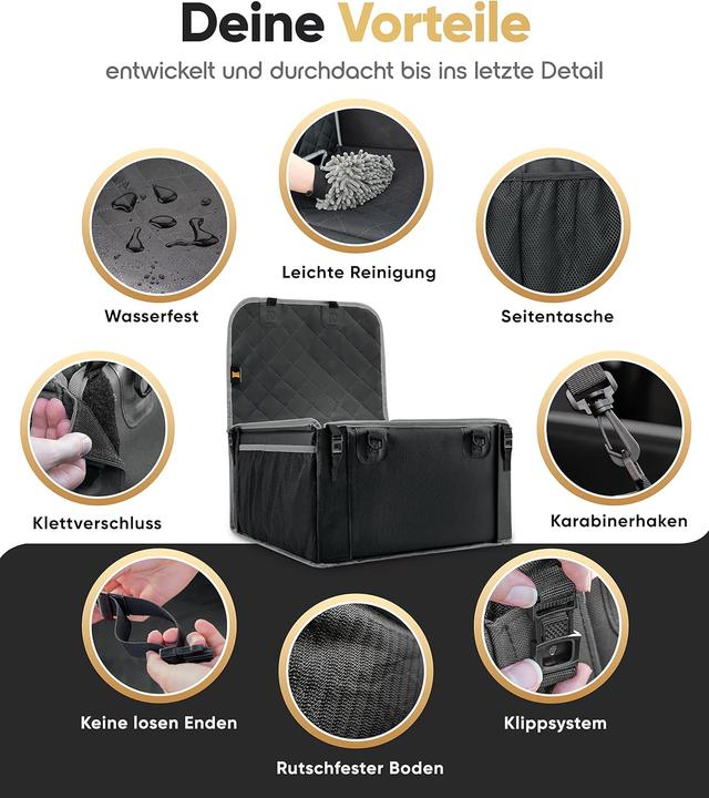 Produktbild Heldenwerk Wasserdichter Hundeautositz (Hund, Waschbar, Faltbar, Waschmaschinenfest)