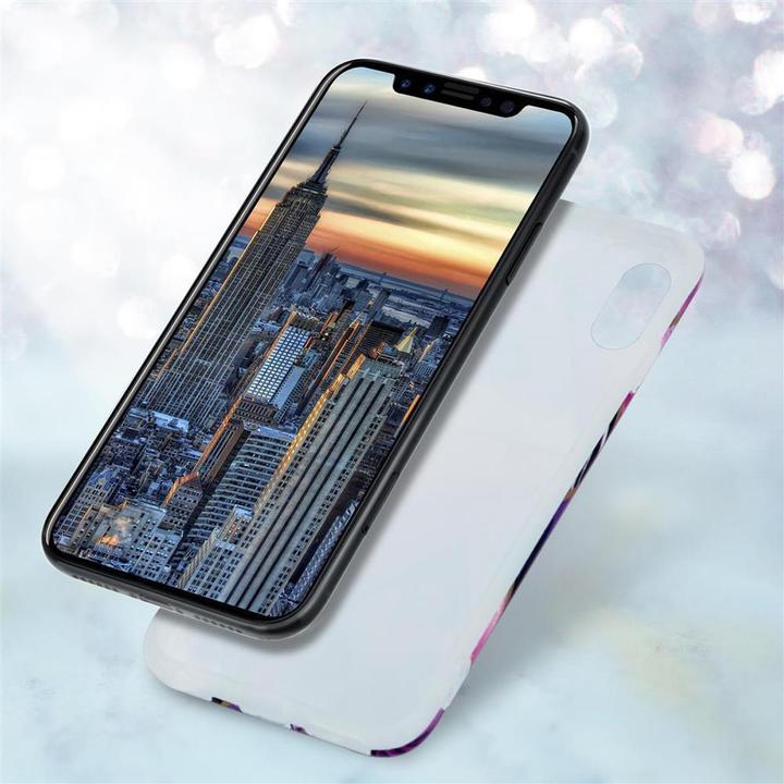 Productafbeelding Cadorabo IMD TPU kleurrijke marmeren hoes (Apple iPhone X)