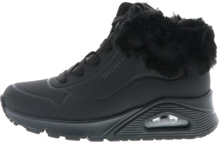 Produktbild Skechers 310539L/BBK Uno-Fall Air Kinder Mädchen Damen Sneaker Turnschuhe Kunstfell schwarz (35)