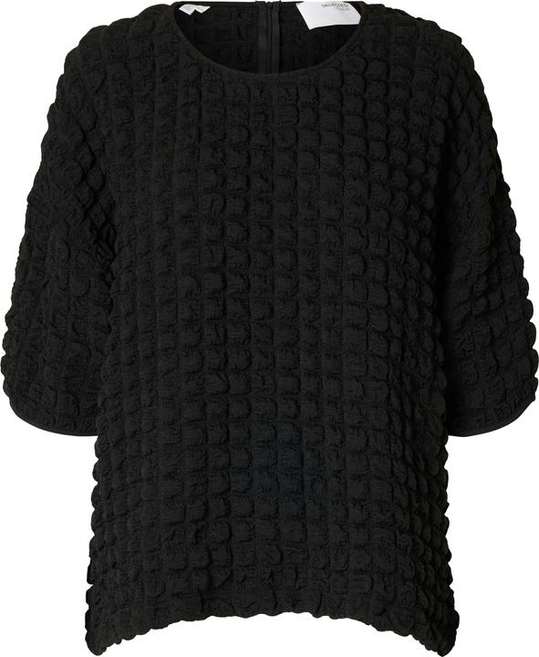 Selected Femme Texturiertes Oberteil mit 3/4-Ärmeln