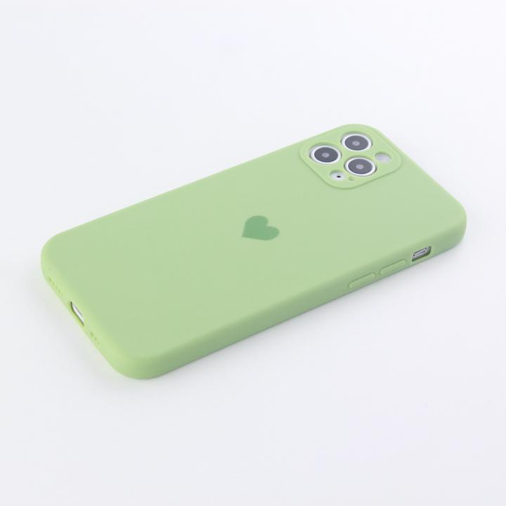 Image du produit PhoneLook Coque Silicone Mat Coeur vert clair (Apple iPhone 11 Pro Max)
