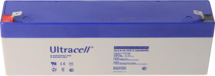 Actual product image Ultracell UL2.4-12 Lead acid battery 12 Volt 2,4 Ah, Faston 187, 4,8mm (12 V, 2.40 Ah)