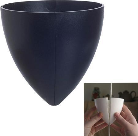 Teknisk Belysnings Industri Luifel 2-delig Ø90 mm, hoogte 89 mm ABS zwart