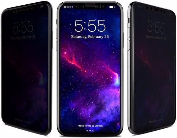 Produktbild PhoneLook 3D Privacy Anti-Spy Tempered Glass Bildschirm Schutzglas mit schwarzen Rändern (1 Stück, Apple iPhone 14 Pro)