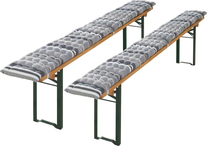 Produktbild Redbest Bierbank-Auflage "Streifen" 2er-Pack (25 x 220 cm)