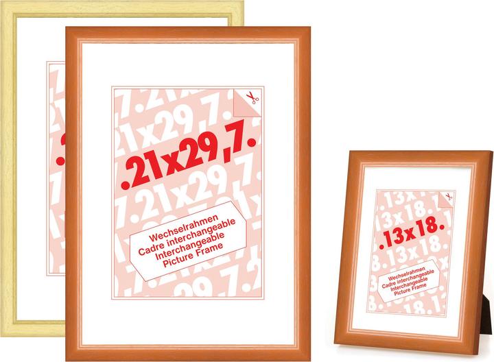 Image du produit Debex Cadre interchangeable en bois - naturel (24 x 30 cm)