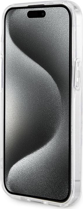 Productafbeelding Guess GUHMP15SHFWFCT iPhone 15 / 14 / 13 6,1" transparante hardcase IML Bloemen Krans MagSafe (Apple iPhone 15)