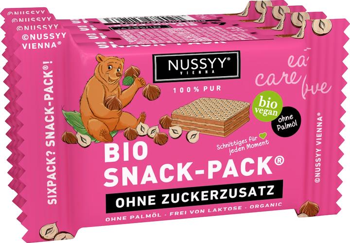 Actual product image Nussyy Organic snack pack - wafer hazelnut slice (1 pcs., 84 g)