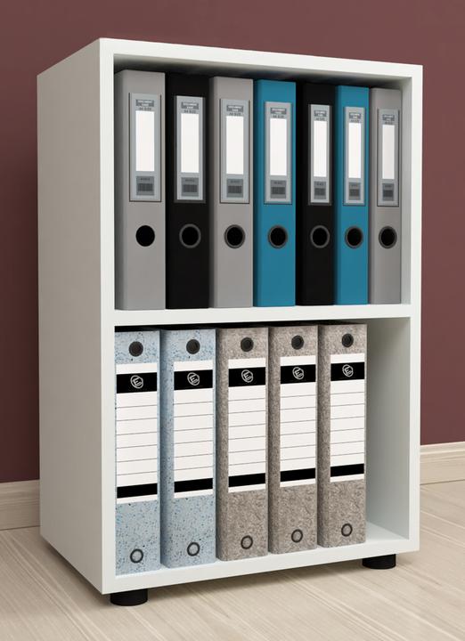 Immagine prodotto VCM Scaffale da ufficio in legno Scaffale per cartelle e libri Libreria Ulas 2f (49 x 32 x 74 cm)