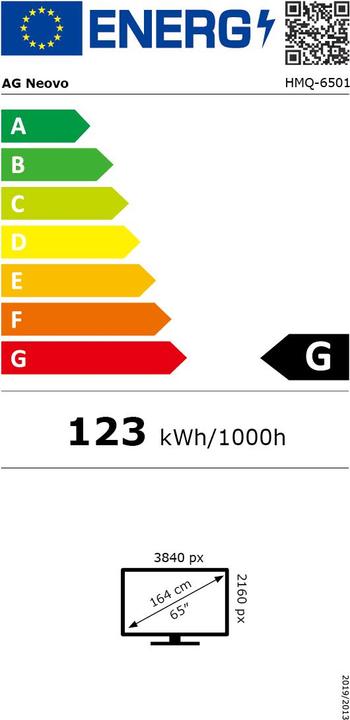 Energie-Label AG neovo AG HMQ-6501 (3840 x 2160 Pixel, 64.50")