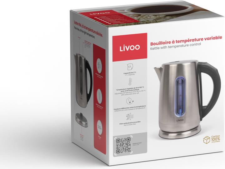 Image du produit Livoo Bouilloire à température réglable (1.70 l, Prise UE)