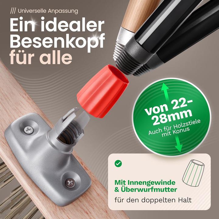 Immagine prodotto Novaliv Robuster Drahtbesen Moos - Effiziente Moosentfernung, Drahtbürste, 6-Reihen Metallborsten, f (1 pz.)