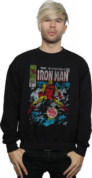 Actual product image Mens Invincible Iron Man Distressed Issue One Sweatshirt (L)