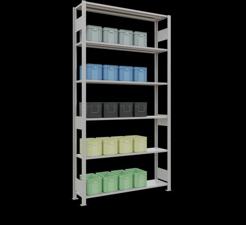 Immagine prodotto Schulte Lagertechnik Sistema di scaffalature di base senza viti MULTIplus150 con ripiani di lunghezza