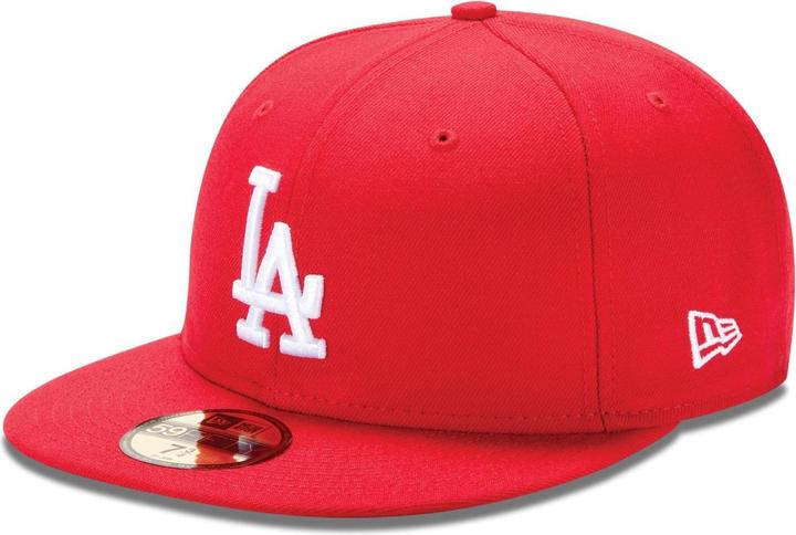 New Era 59Fifty Cap - BASIC LA Dodgers rot / weiss - 7 1/8 (7 1/8)