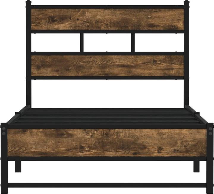 Produktbild VidaXL Metallbett Bett Lattenrost Einzelbett Bettgestell ohne Matratze 90x200cm (90 x 200 cm)
