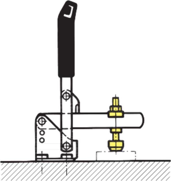 Actual product image Amf Vertical clamp with horizontal foot