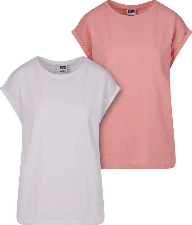Urban Classics Ladies Extended Shoulder Tee 2-Pack - 6524 (S)