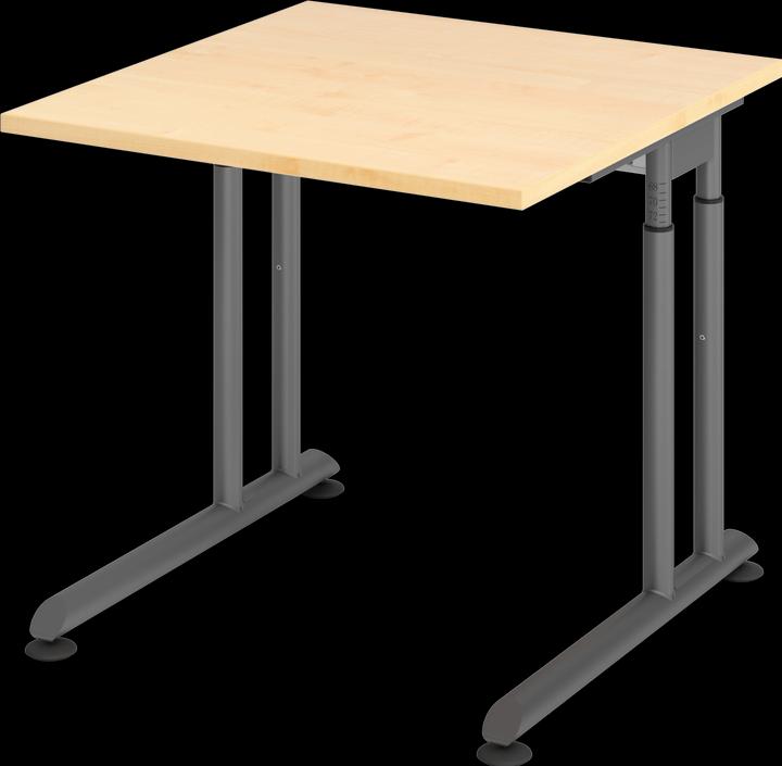Actual product image MC MyTable Z desk with frame graphite (800 x 800 x 680 mm)
