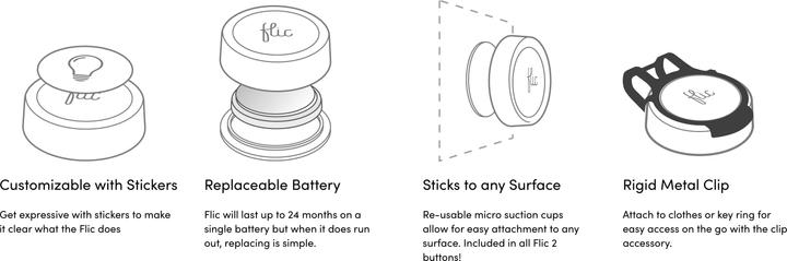 Produktbild Flic Bluetooth Smart Button 3er Pack