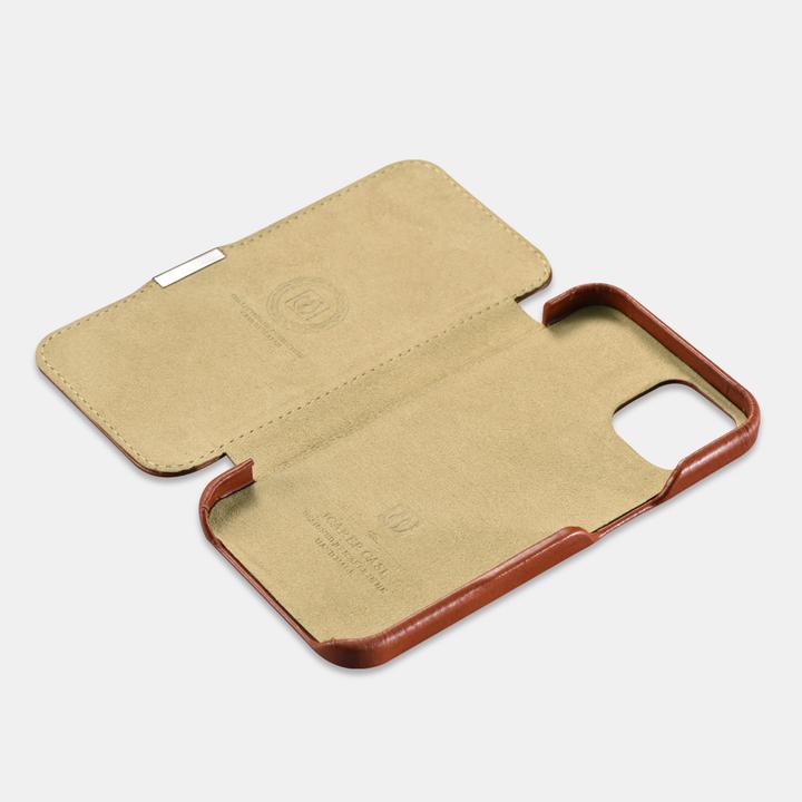 Actual product image iCarer iPhone 15 - Vintage leather Flipcase brown WMI15230613 (Apple iPhone 15)