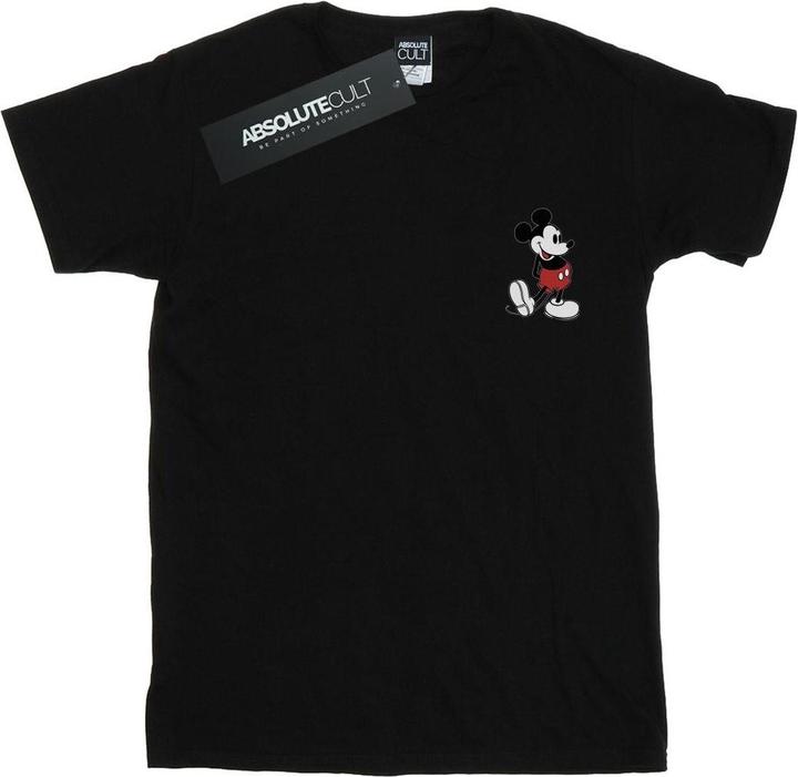 Actual product image Disney Womens/Ladies Mickey Mouse Kickin Retro Chest Cotton Boyfriend T-Shirt (S)