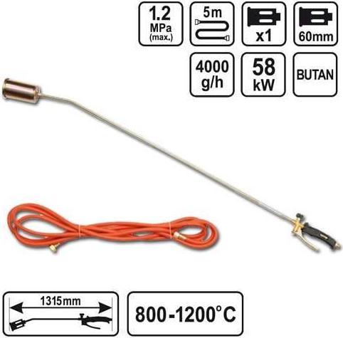 Actual product image Toya Roof Heating Torch 60mm W.Connector