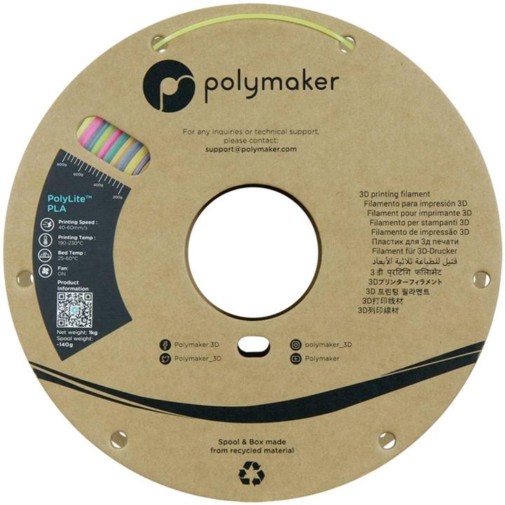Produktbild Polymaker Luminous Filament PLA nachleuchtend Leucht-Regenbogen (PLA, 1.75 mm, 1000 g, Mehrfarbig)