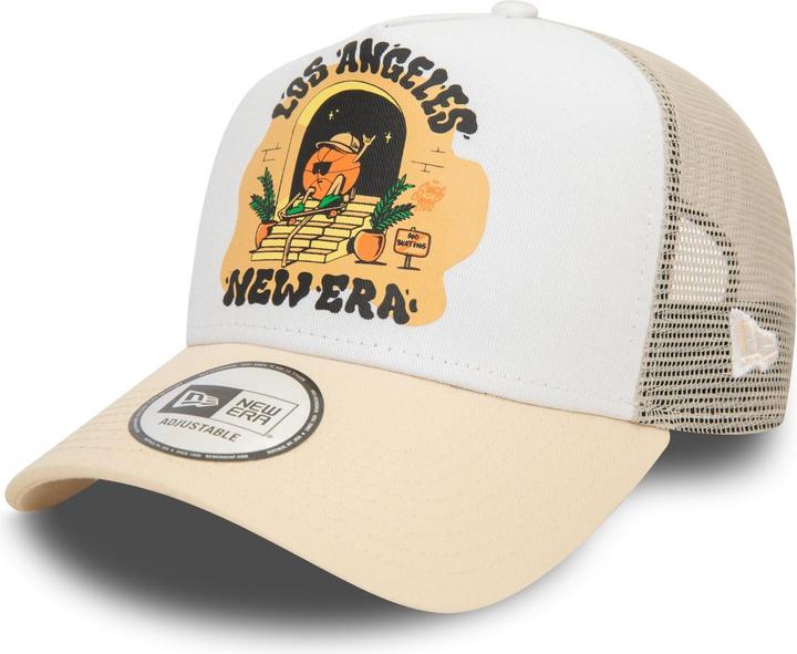 New Era A-Frame Mesh Trucker Cap - GRAPHIC PRINT beige