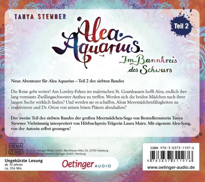 Image du produit Alea Aquarius 7. Sous l'emprise du serment (Tanya Stewner, Claudia Carls, Laura Maire, Guido Frommelt, Allemand)