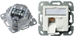 Image du produit Telegärtner TELEGAERTNER UPDose Cat6/Cl.E double 2xRJ45 alpinwhite AMJ45 (25.16.8650)