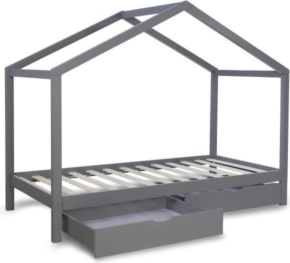 Image du produit Homestyle4u Lit d'enfant Lit d'intérieur avec matelas et coffre de lit (90 x 200 cm)