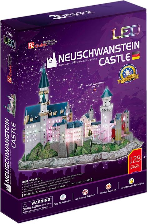 Produktbild Cubicfun Puzzle 3D Schloss Neuschwanstein (128 Teile)