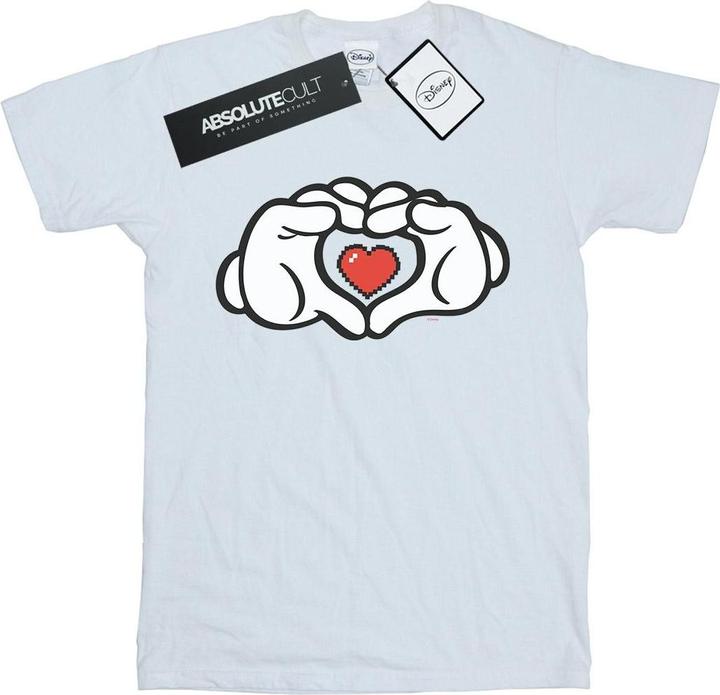 Immagine prodotto Disney Mickey Mouse Heart Hands Maglietta Ampia Donna (XL)
