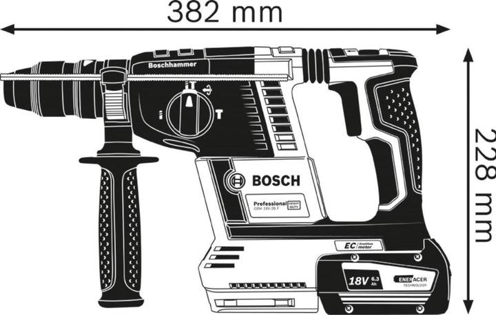 Actual product image Bosch Professional GBH 18V-26 F (Rechargeable battery operated)