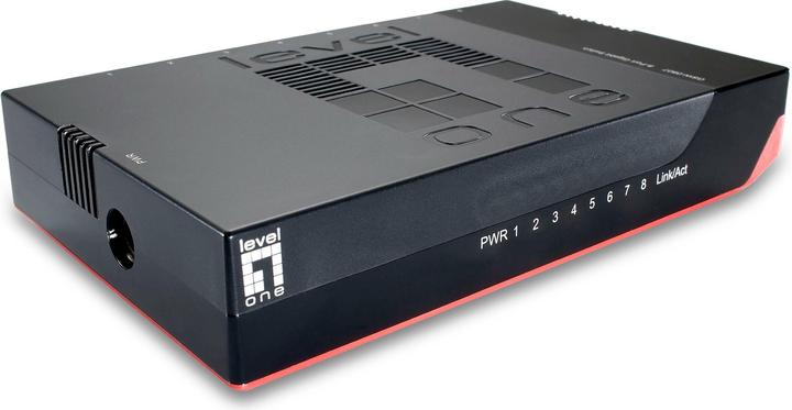 Image du produit LevelOne GSW-0807 Switch Gigabit Ethernet 8 ports 1000Mb/s, full duplex, 10/100 Mb/s, full/half duplex (8 Ports)
