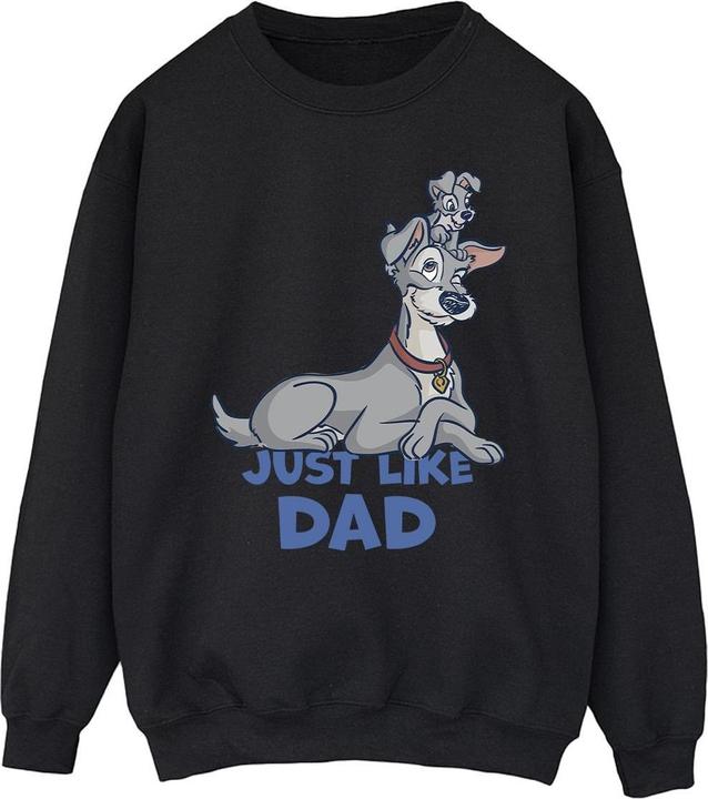 Actual product image Disney Mens Lady And The Tramp Just Like Dad Sweatshirt (L)
