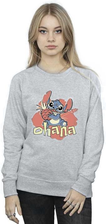 Actual product image Disney Womens/Ladies Lilo And Stitch Ohana Pineapple Sweatshirt (XL)