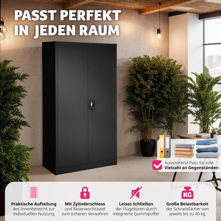 Produktbild tectake Aktenschrank (180 x 80 x 40 cm)