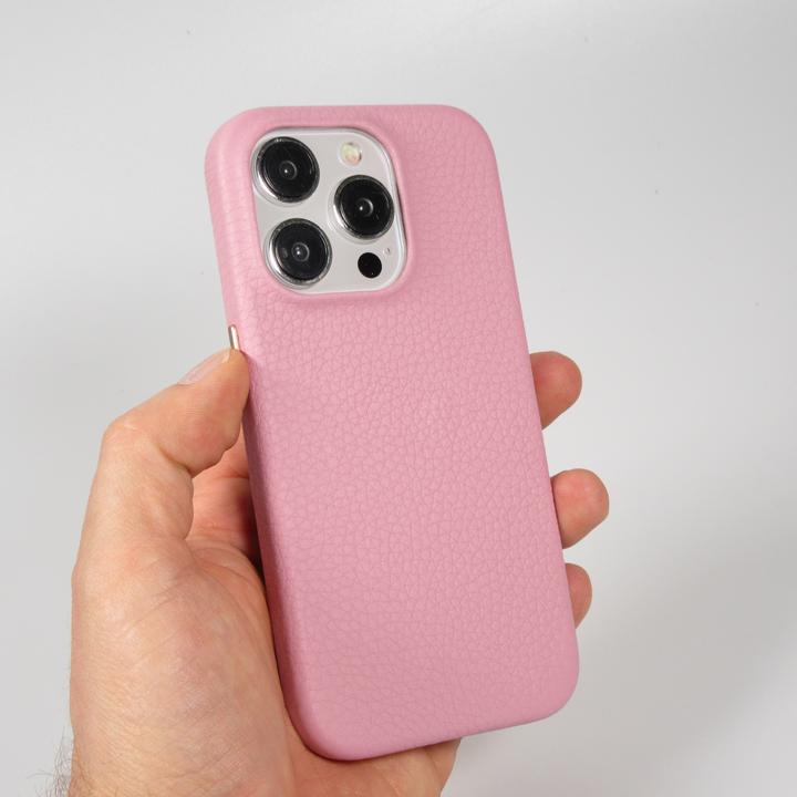 Actual product image PhoneLook Coque Cuir de veau luxe grainé intégral avec boutons métalliques et MagSafe (Apple iPhone 15 Pro)
