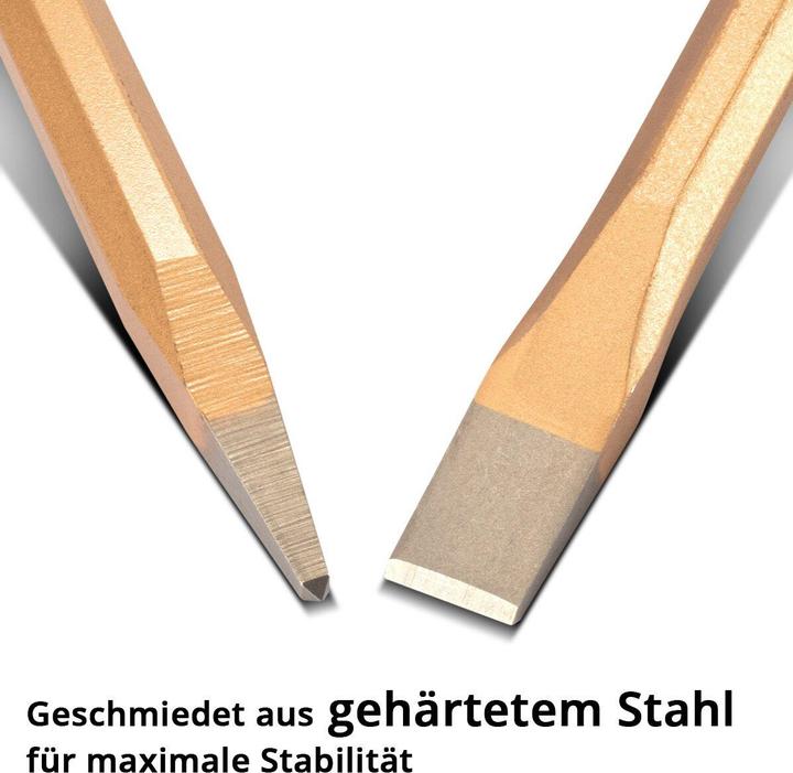 Actual product image Stahlwerk Flat chisel / pointed chisel set of 2 gold 300 mm hand chisel