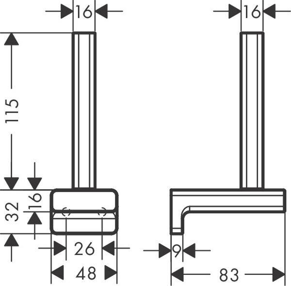 Immagine prodotto hansgrohe Porta rotolo di carta di ricambio AddStoris, oro lucido