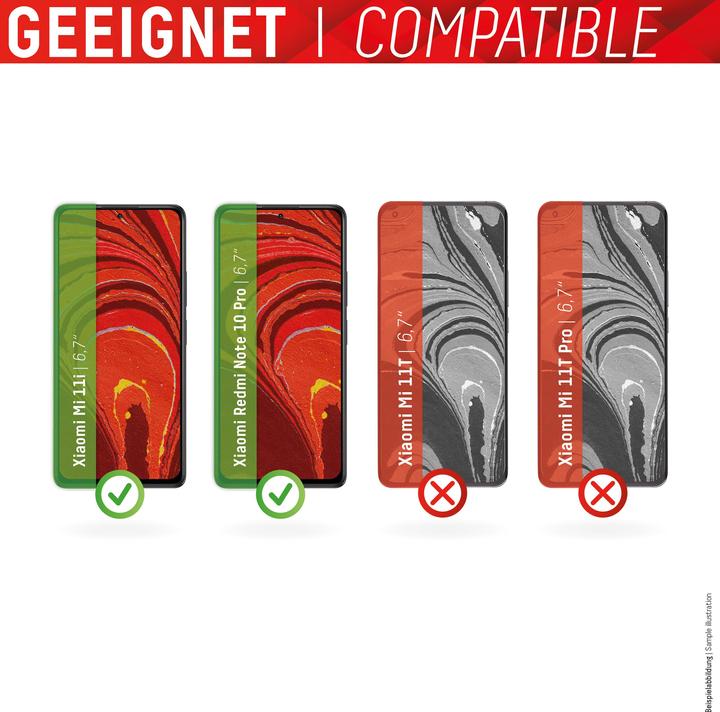 Actual product image Displex Smart Glass, Displayschutzfolie (1 Piece, Xiaomi Redmi Note 10 Pro, Xiaomi Mi 11i)