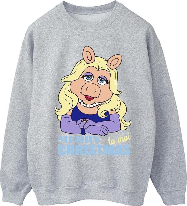 Actual product image Disney Mens Muppets Miss Piggy Queen of Holidays Sweatshirt (M)