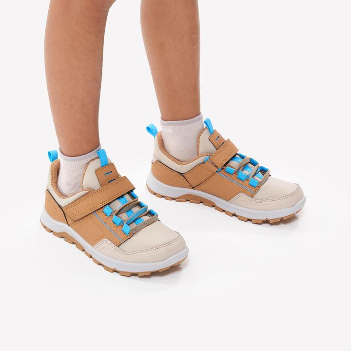 Produktbild Quechua Wanderschuhe Kinder Gr. 28–34 niedrig Klettverschluss Wandern - NH500 braun/blau (32)