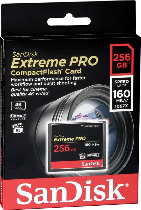 Immagine prodotto SanDisk Extreme Pro Compact Flash (256 GB, CF)