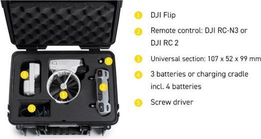 Productafbeelding B&W International B&W drone.case PP.117 schwarz für DJI Flip (Drone koffer, DJI Flip)